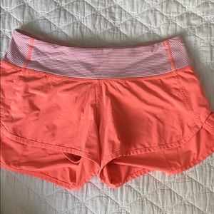 Hot pink Lululemon speed up shorts!!
